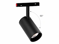 5 x bery led spot op magnetische rail 48v - 4000k neutraal wit -20w - zwart - afbeelding 2 van  5