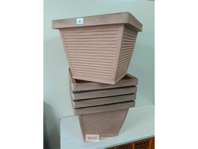 5 x bloembak pvc 40x40 h32 cm - afbeelding 3 van  3
