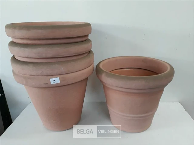 5 x bloempot rond h 32 cm h 32 cm - afbeelding 1 van  3