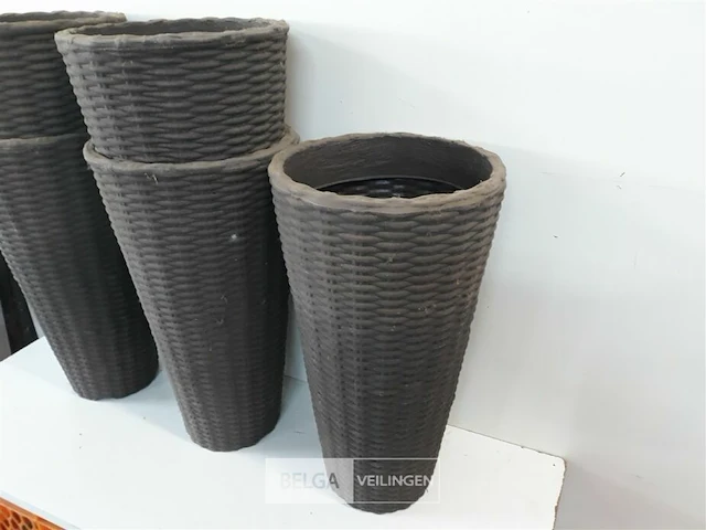 5 x bloempot rond h 48 cm d 23 cm - afbeelding 3 van  3