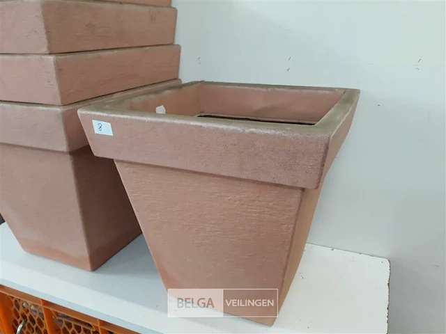 5 x bloempot vierkant 35x35 cm - afbeelding 3 van  3