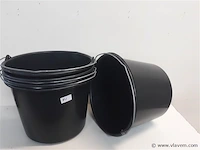 5 x bouwemmer zwart 12 l - afbeelding 1 van  2