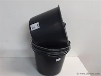 5 x bouwemmer zwart 12 l - afbeelding 2 van  2