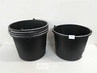 5 x bouwemmer zwart 12 l - afbeelding 1 van  3