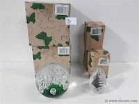 5 x deco in glas 2 x bol + 3 x kegel - afbeelding 1 van  2