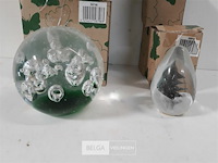 5 x deco in glas 2 x bol + 3 x kegel - afbeelding 3 van  3