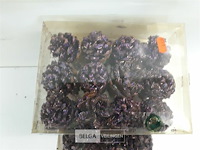 5 x denneknoppen met paars glitter 12 stuks - afbeelding 3 van  3