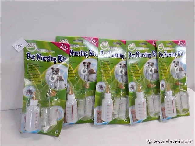5 x dieren papfles in set met flessenborstel - afbeelding 1 van  2