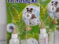 5 x dieren papfles in set met flessenborstel - afbeelding 2 van  2