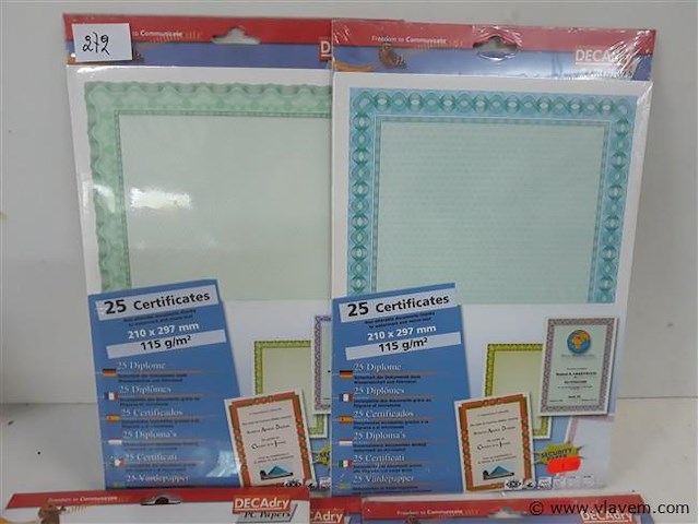 5 x diplomas 25 vellen 2 assorti - afbeelding 2 van  2