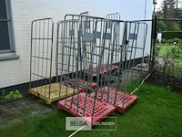 5 x draadstalen container op wielen - afbeelding 1 van  7
