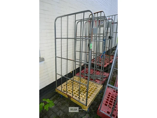 5 x draadstalen container op wielen - afbeelding 4 van  7