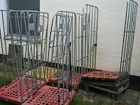 5 x draadstalen container op wielen - afbeelding 7 van  7