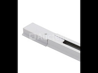 5 x eenfase rail – 1 m – blanc – aluminium – ip20 – inclusief montageset - afbeelding 1 van  3