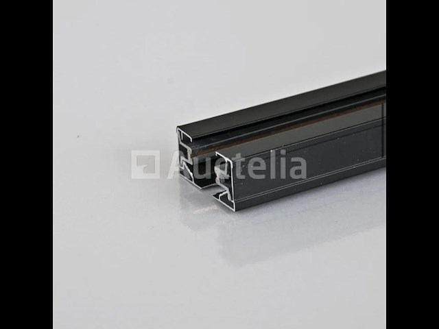 5 x eenfase rail – 1 m – zwart – aluminium – ip20 – inclusief montageset - afbeelding 1 van  3