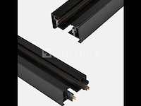 5 x eenfase rail – 1 m – zwart – aluminium – ip20 – inclusief montageset - afbeelding 2 van  3