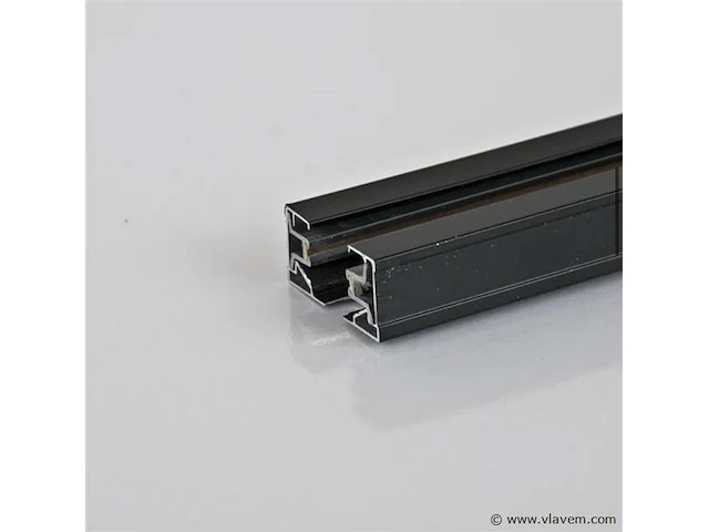 5 x eenfase rail – 1 m – zwart – aluminium – ip20 – inclusief montageset - afbeelding 2 van  3