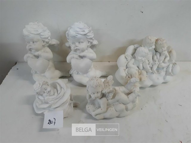 5 x engelen mix polyester 6-15 cm - afbeelding 2 van  3