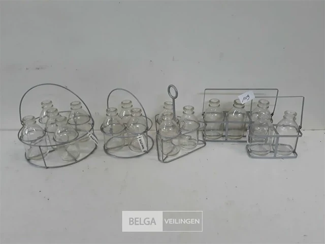 5 x flesjes in houder 5 assorti - afbeelding 2 van  3
