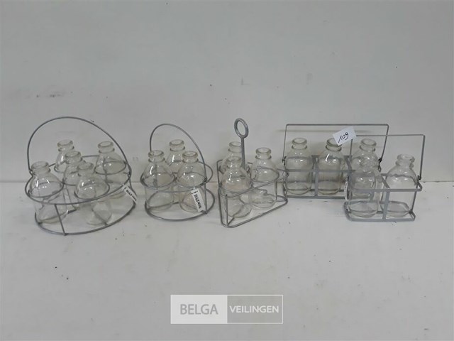 5 x flesjes in houder 5 assorti - afbeelding 2 van  3