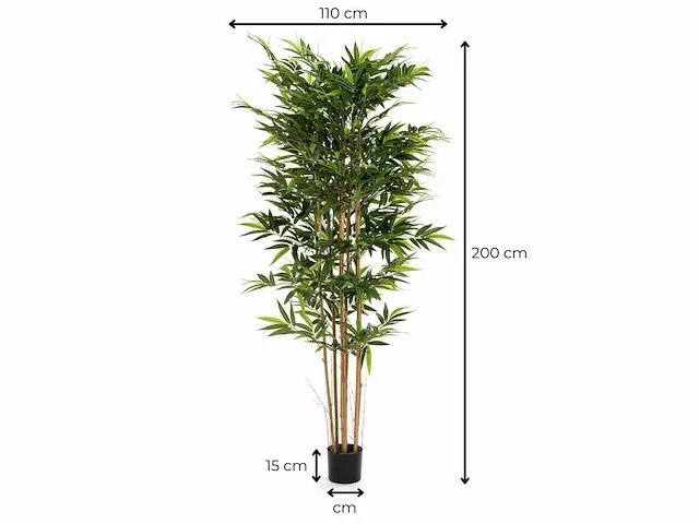 5 x grote bamboeboom - kunstplant - 200 cm - afbeelding 5 van  6