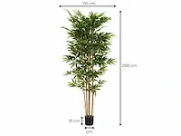 5 x grote bamboeboom - kunstplant - 200 cm - afbeelding 5 van  6