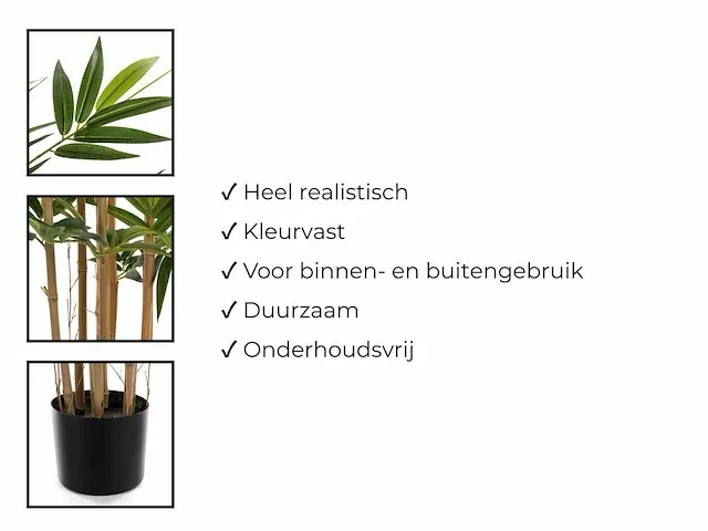 5 x grote bamboeboom - kunstplant - 200 cm - afbeelding 6 van  6