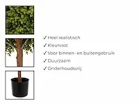 5 x grote buxusboom - kunstplant - 150 cm - afbeelding 6 van  6