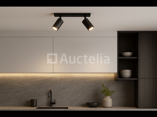 5 x gu10 opbouwarmatuur – 2 draaibare spots –zwart – aluminium – draaibaar 350°/70° – ip20 - afbeelding 3 van  4