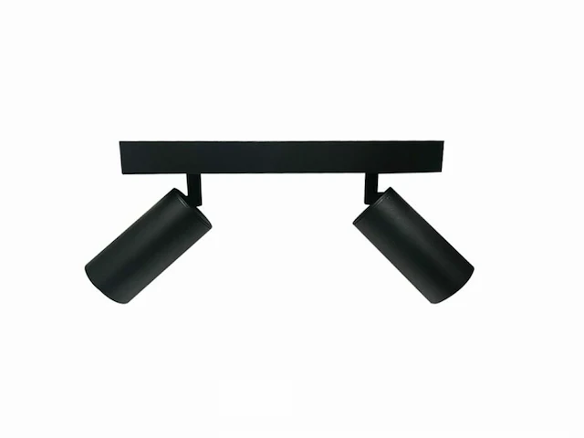 5 x gu10 opbouwarmatuur – 2 draaibare spots –zwart – aluminium – draaibaar 350°/70° – ip20 - afbeelding 3 van  5