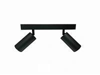5 x gu10 opbouwarmatuur – 2 draaibare spots –zwart – aluminium – draaibaar 350°/70° – ip20 - afbeelding 3 van  5