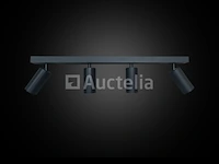 5 x gu10 opbouwarmatuur – 4 draaibare spots – zwart – aluminium – 350°/70° draaibaar – ip20 - afbeelding 4 van  5