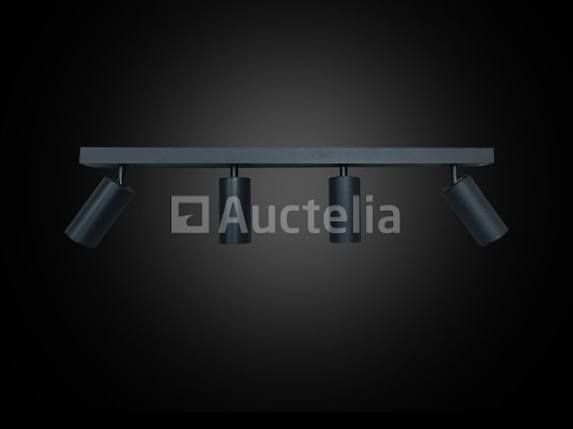 5 x gu10 opbouwarmatuur – 4 draaibare spots – zwart – aluminium – draaibaar 350°/70° – ip20 - afbeelding 2 van  5