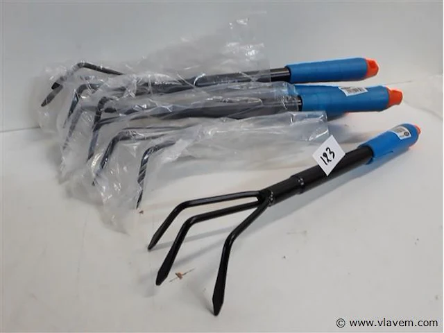 5 x hand cultivator met 3 tanden - afbeelding 2 van  2