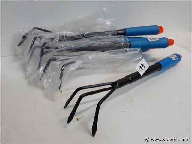 5 x hand cultivator met 3 tanden - afbeelding 2 van  2