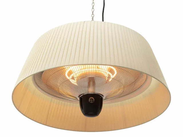 5 x hangende elektrische terrasverwarmer met kap - cream - afbeelding 2 van  7