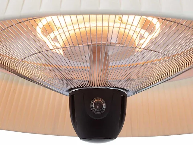 5 x hangende elektrische terrasverwarmer met kap - cream - afbeelding 5 van  7