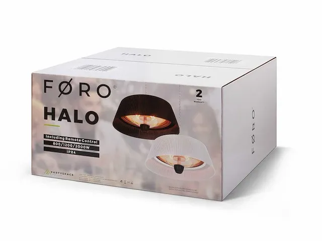 5 x hangende elektrische terrasverwarmer met kap - cream - afbeelding 7 van  7