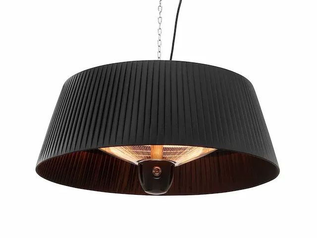 5 x hangende elektrische terrasverwarmer met kap - zwart - afbeelding 3 van  9