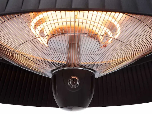 5 x hangende elektrische terrasverwarmer met kap - zwart - afbeelding 5 van  9