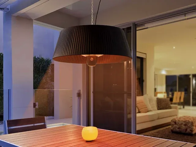 5 x hangende elektrische terrasverwarmer met kap - zwart - afbeelding 6 van  9