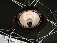 5 x hangende elektrische terrasverwarmer met kap - zwart - afbeelding 8 van  9