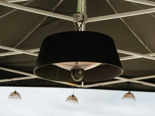 5 x hangende elektrische terrasverwarmer met kap - zwart - afbeelding 9 van  9