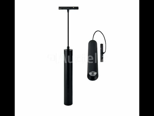5 x hangende led-spot voor magnetische rail 48v – 20w – zwart. - afbeelding 1 van  4