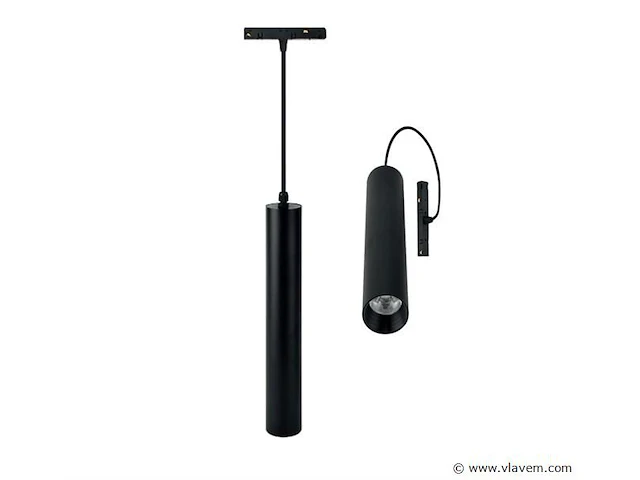 5 x hangende led-spot voor magnetische rail 48v – 20w – zwart. - afbeelding 2 van  4