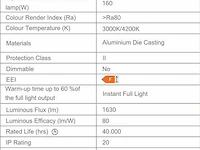 5 x hangende led-spot voor magnetische rail 48v – 20w – zwart. - afbeelding 3 van  4