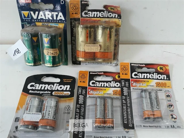5 x herlaadbare batterijen mix aa-c-d - afbeelding 3 van  3