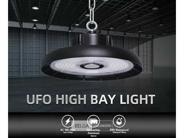 5 x highbay led-lamp 200w – 150 lm/w – 3cct verstelbaar (3000k/4500k/6500k) – ip65 waterdicht - afbeelding 1 van  6
