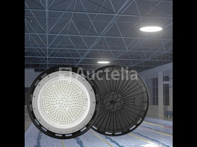 5 x highbay led slim 100w – 6500k koel wit – ufo ip65 waterdicht – 11.000 lm - afbeelding 4 van  5