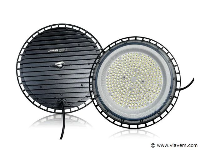 5 x highbay led slim 100w – 6500k koud wit – ufo ip65 waterdicht – 11.000 lm - afbeelding 4 van  5